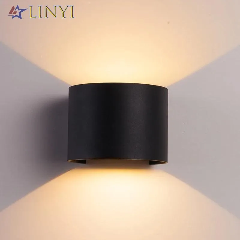 Wall Lamp Modern Indoor Outdoor 12W LED Aluminum Waterproof Up Down Lights Living Room Corridor Staircase Porch Lighting