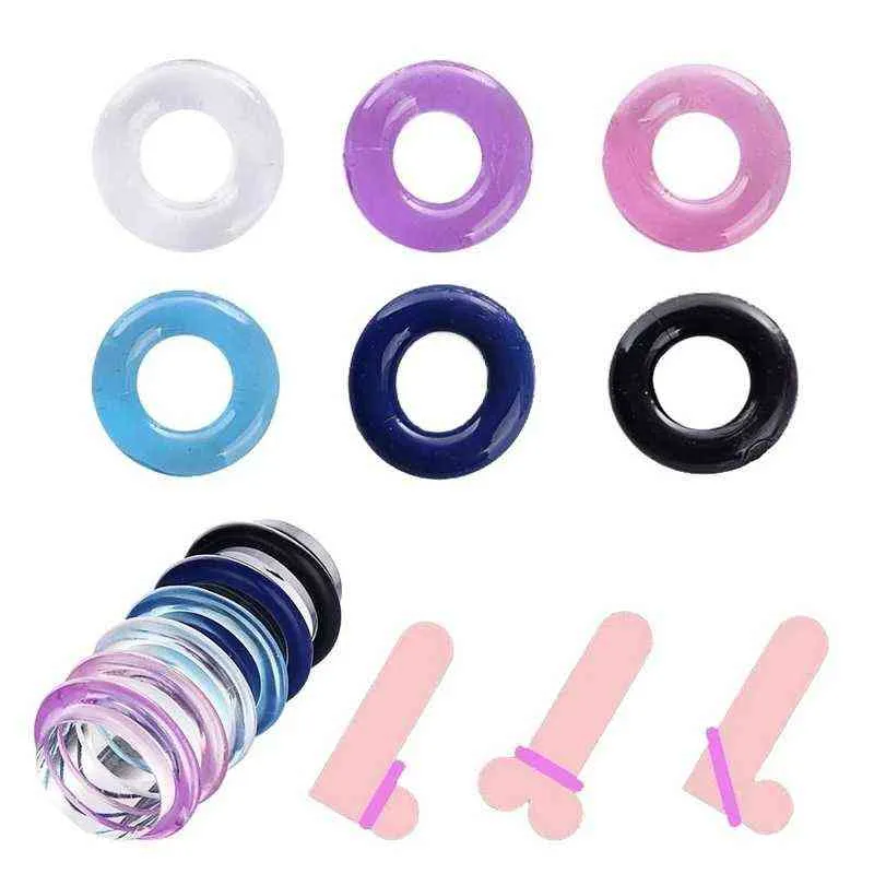 NXY Cockrings Silicone Penis Rings Cock Sleeve Trainer Delay Ejaculation Hög elasticitet Tid Varaktiga Sexleksaker För Män 0215