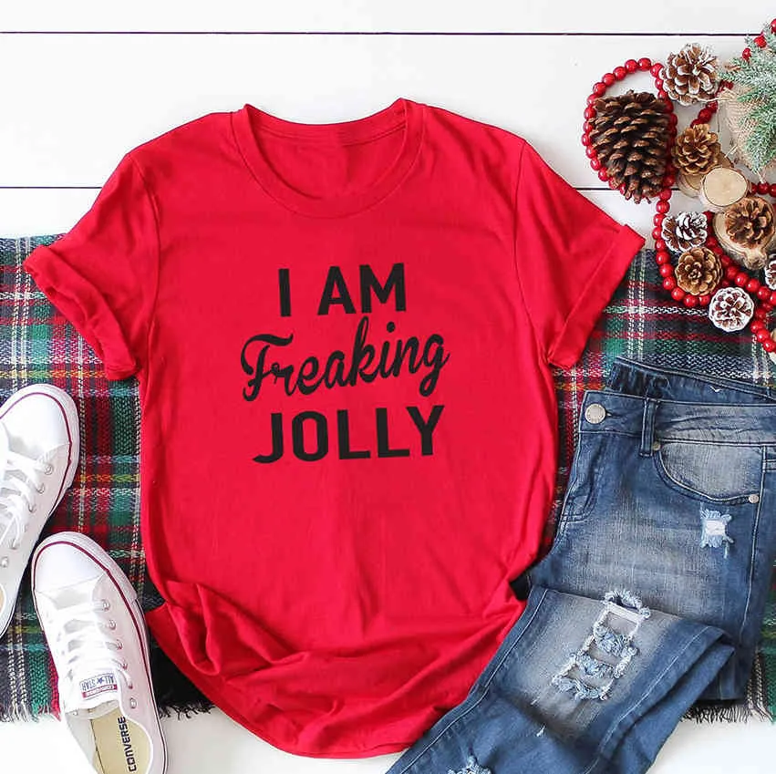 I-Am-Freaking-Jolly-Print-Women-Short-Sleeve-T-Shirt-Merry-Svg-Shirt-Merry-Christmas-Tshirt