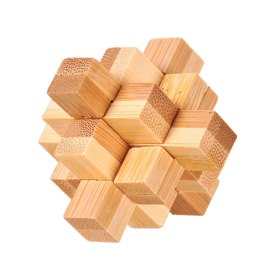 Kong Ming Luban Lock Wooden Brain Teaser Puzzle 3D From