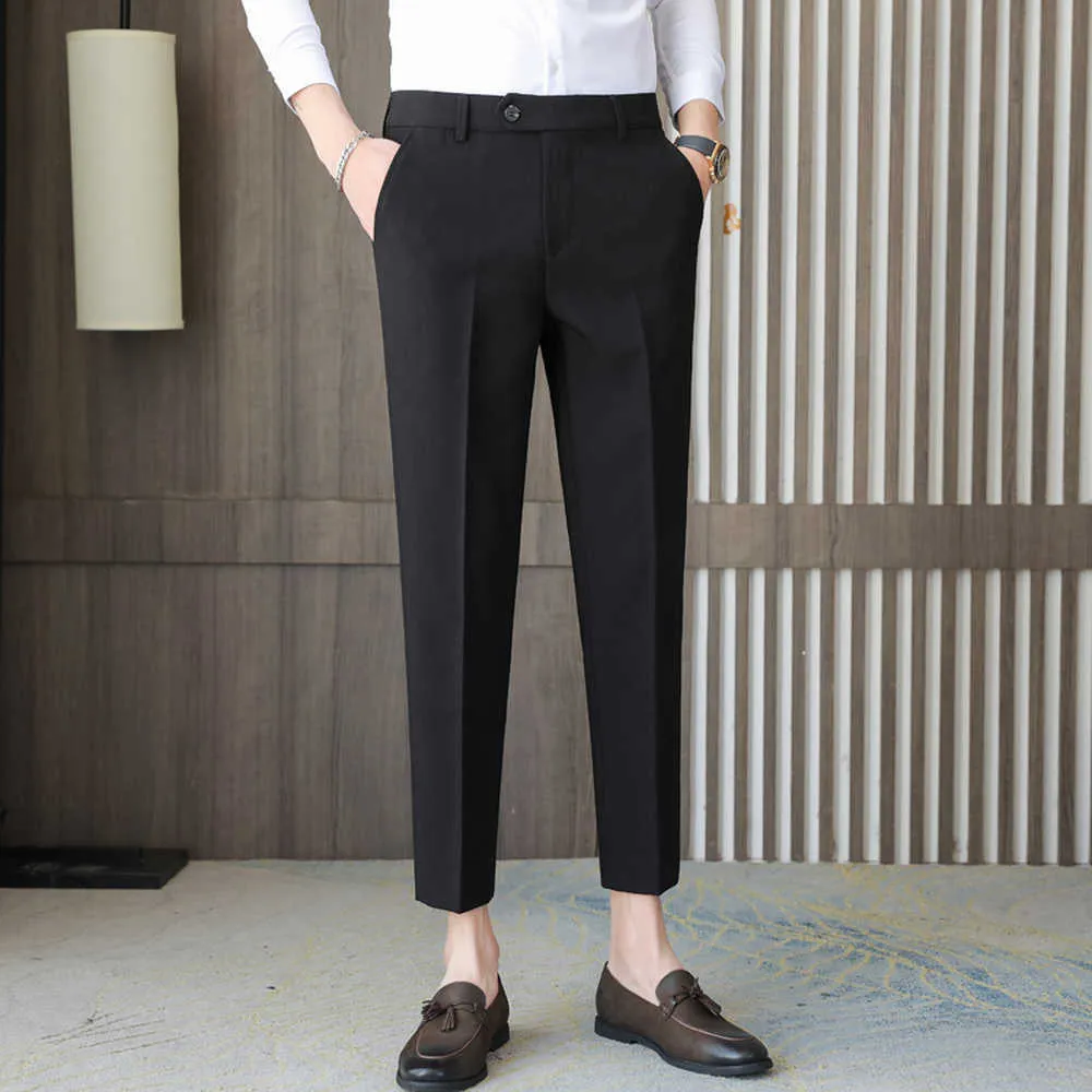 Men Suit Trouser Ankle Dress Pants Slacks Formal Business Office Working  Wedding | eBay