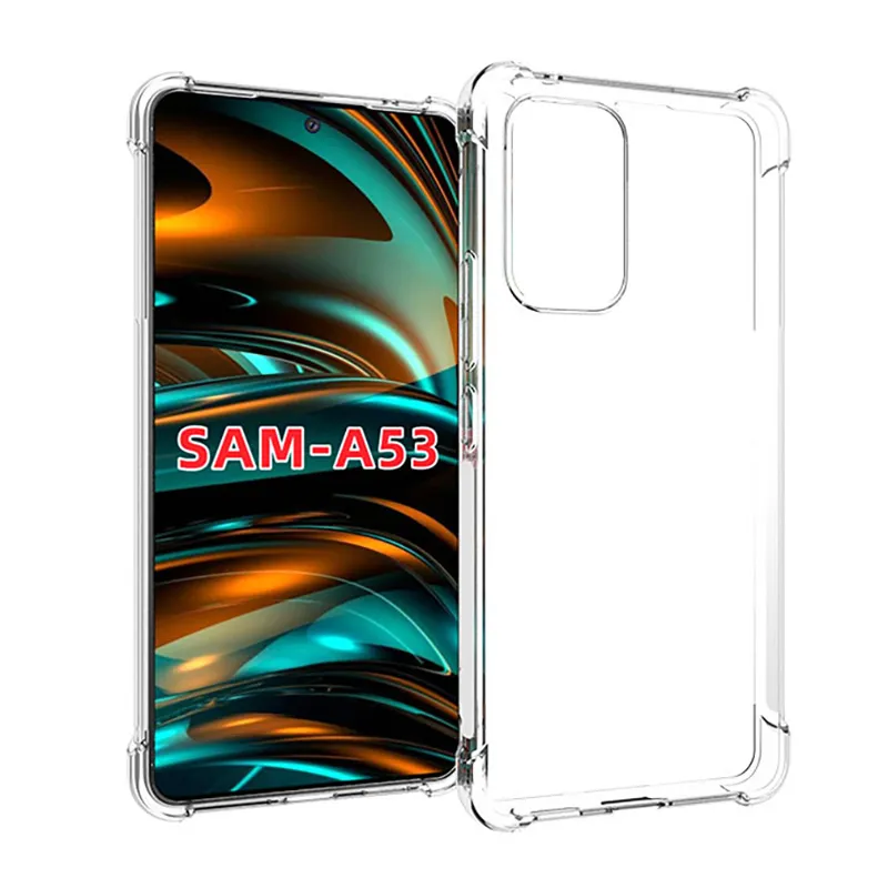 1,45 мм Shock -Ronese Crase Case Transparent TPU с четырьмя угловыми защитными чехлами для Samsung Galaxy A53 5G A33 A73 A03S A22 A32 4G A02S A03 A02 S21 FE S20