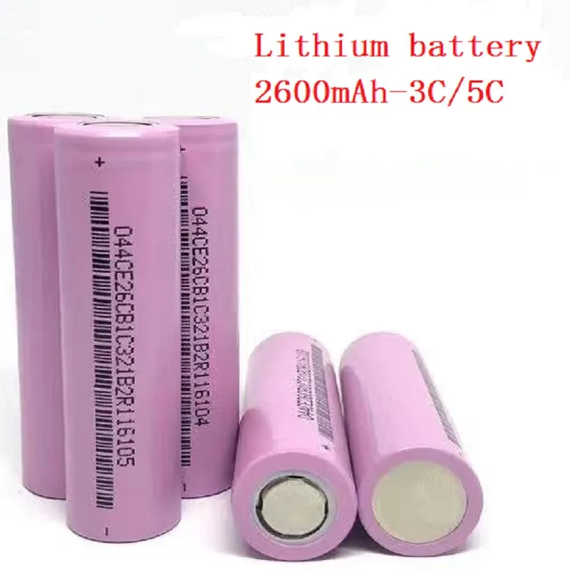 Cella di batteria agli ioni di litio 18650 ricaricabile di alta qualità al 100% ICR 3.7V 2000mAh 2600mAh batterie agli ioni di litio a scarica di grande capacità 3C