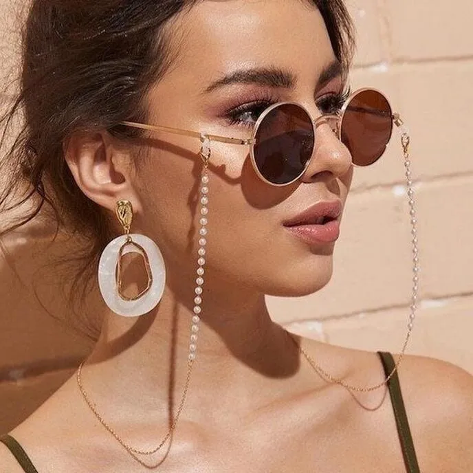 Stylish sales eyeglass chains