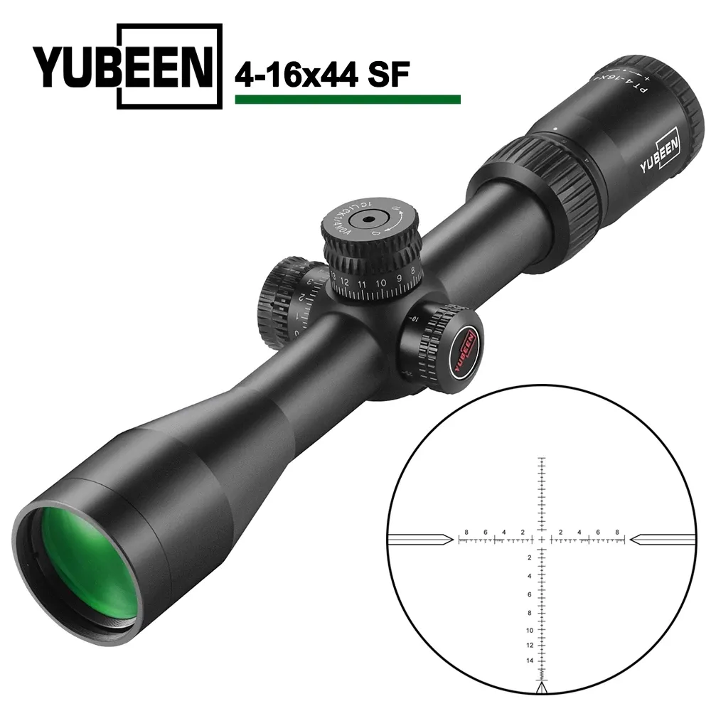 YUBEEN 4-16X44 SF Tactical Rifle Scope Side Focus Parallax RifleScope Hunting Scopes Sniper Gear For .223 5.56 AR15