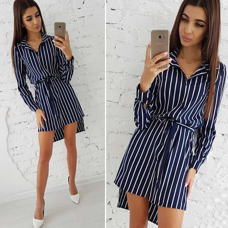 Abiti Da Donna Primavera Estate Elegante Abito A Righe Casual In Cotone E Lino Abiti Corti Monopetto Con Lacci 210527 Da 12 28 DHgate