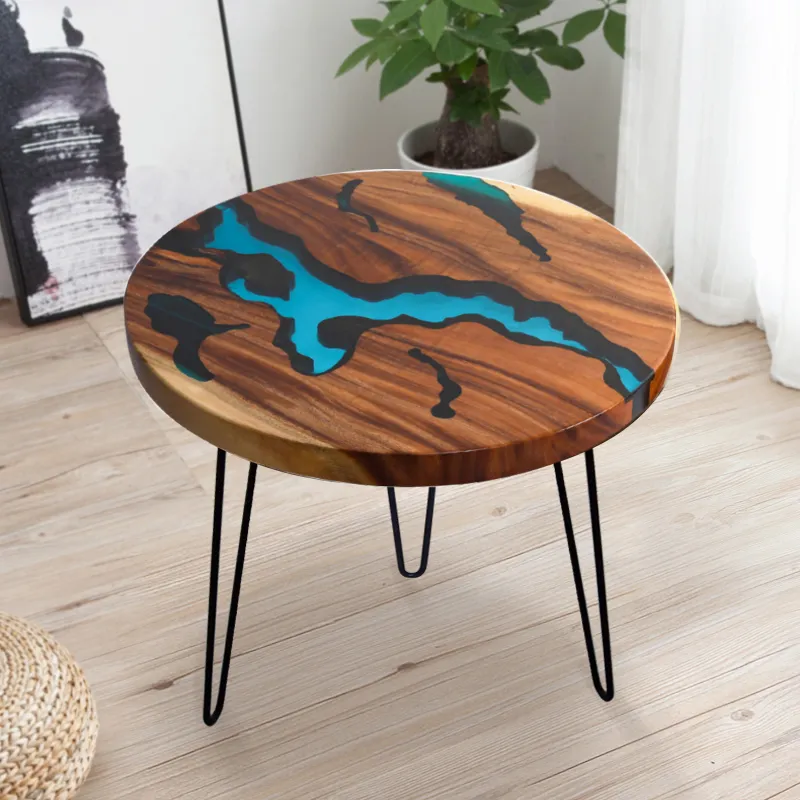 Elegant Hairpin Table Legs Nordic Style River Base Living Room Coffee Dining Wood Resin Epoxy