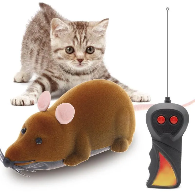 Chat Jouets Drop Mouse Drôle Sans Fil RC Télécommande Fausses Souris Nouveauté Jouer Pour Les Chats