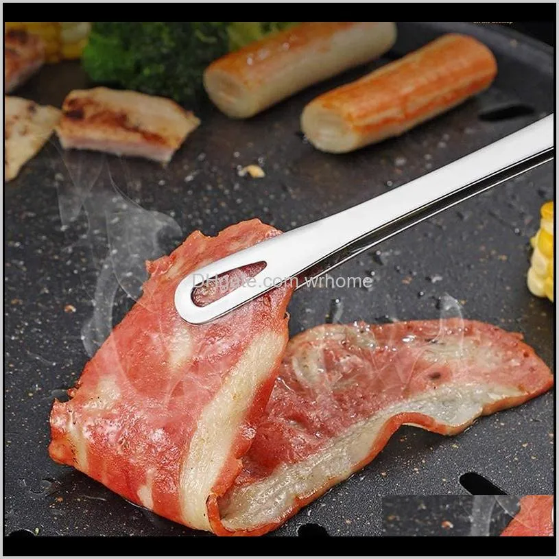 tongs 2pcs stainless steel kitchen tweezers multifunctional tools for cooking grilling baking bag clips