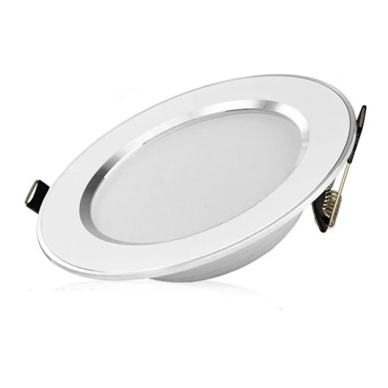 Downlights AC85-265V 7W 9W 12W 15W LED LIGHT INHOOR RUND infälld takljus AC110V AC220V Spotlight för hemkök