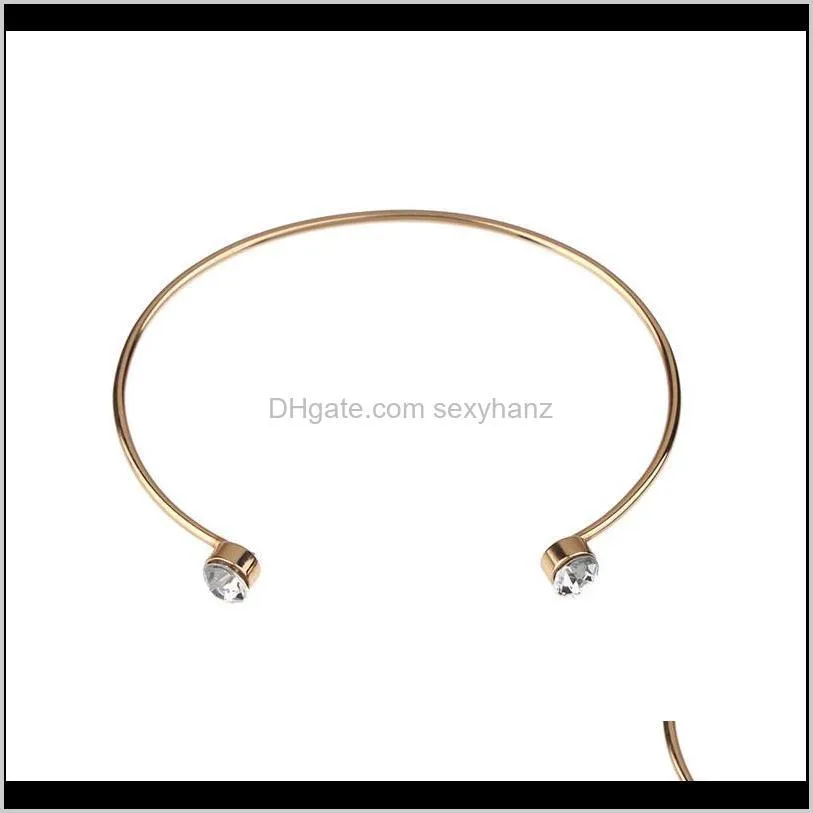 4 pcs/set fashion women leaves twisted geometric crystal opening gold bracelet set female simple wedding party jewelry gifts