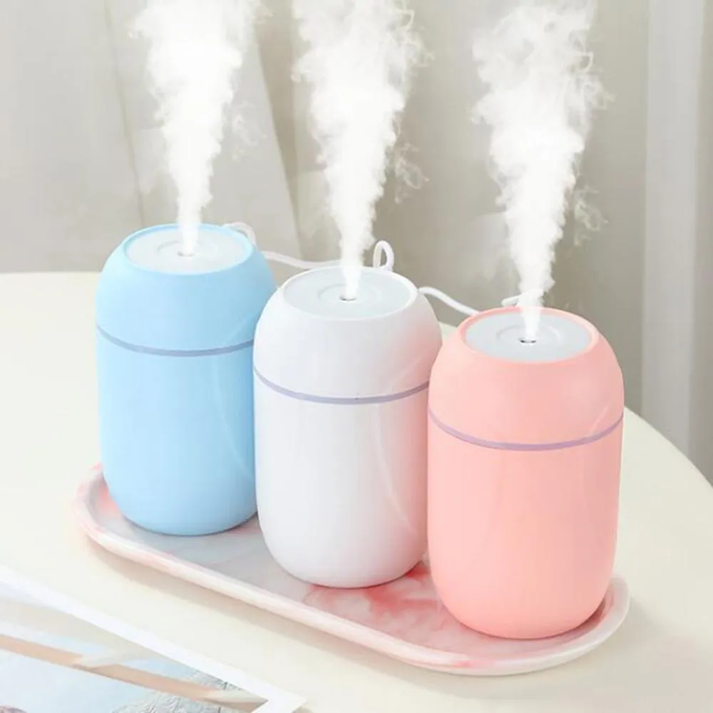 260ml Air Luftfuktare Ultraljud Arom Essential Oljediffusor Kyltillverkare för hembil USB Fogger Mist Maker med LED Night Lamp