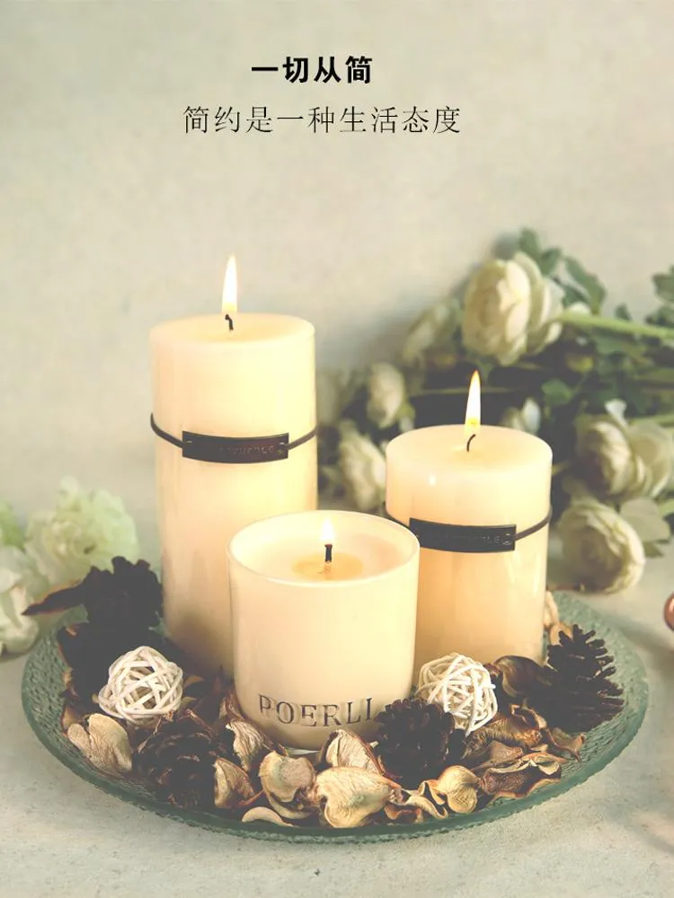 Candles Bulk Simple Pedestal Perfume Stand White Scented Fragrance Velas Perfumadas Home Decoration EA60LZ