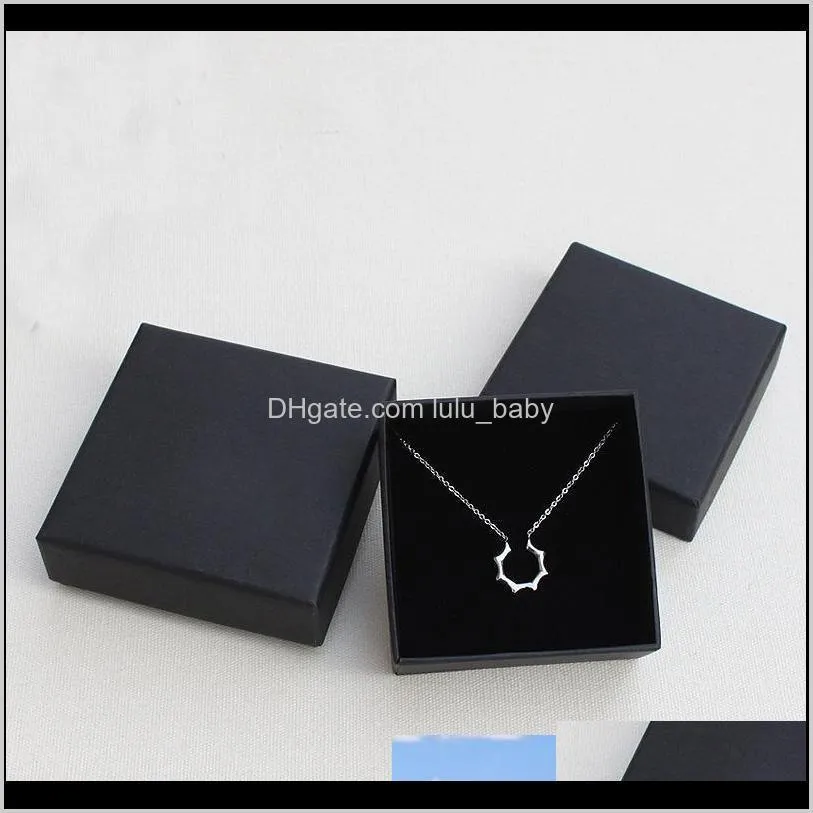 jewelry gift and retail boxes black kraft packing bracelet & necklace & ring & ear nail box christmas new year gift customize 10 size