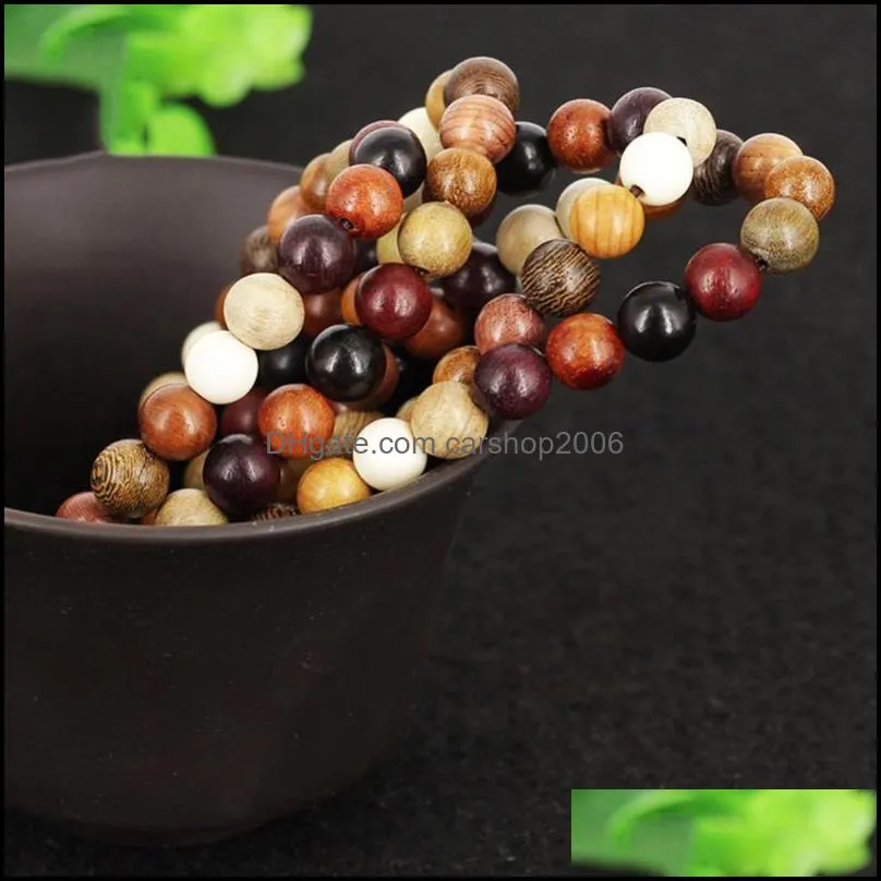 Charm Bracelets 2021 108 Beads 6/8mm Variety Of Sandalwood Tibetan Buddhist Prayer Buddha Mala Rosary Wooden Bracelet4951