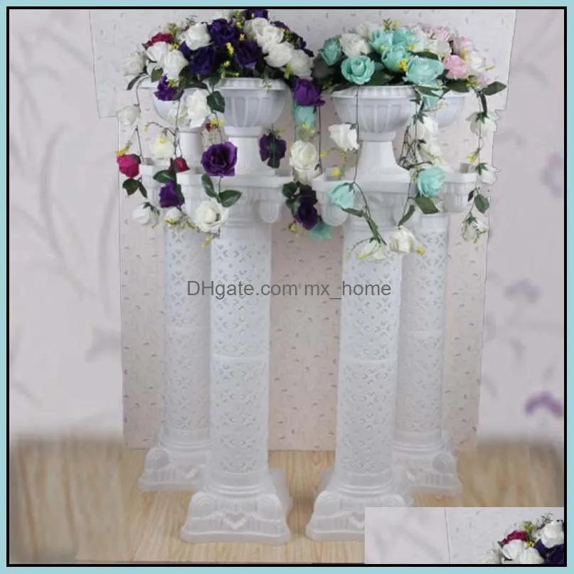 Plastic Rome Column Height 38 Inch[98 CM] Roman Road Lead FRP Columns For Wedding arrangement Party Promotion Mall Opened Props