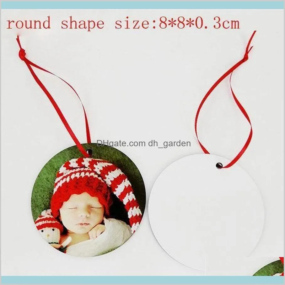 Sublimation Christmas Ornaments MDF Blank Round