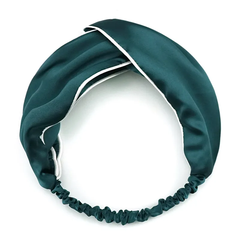 Satin Headband Women`s Criss Cross Silk Satin Headbands Elastic Twisted Head Wrap Knotted Hair Band