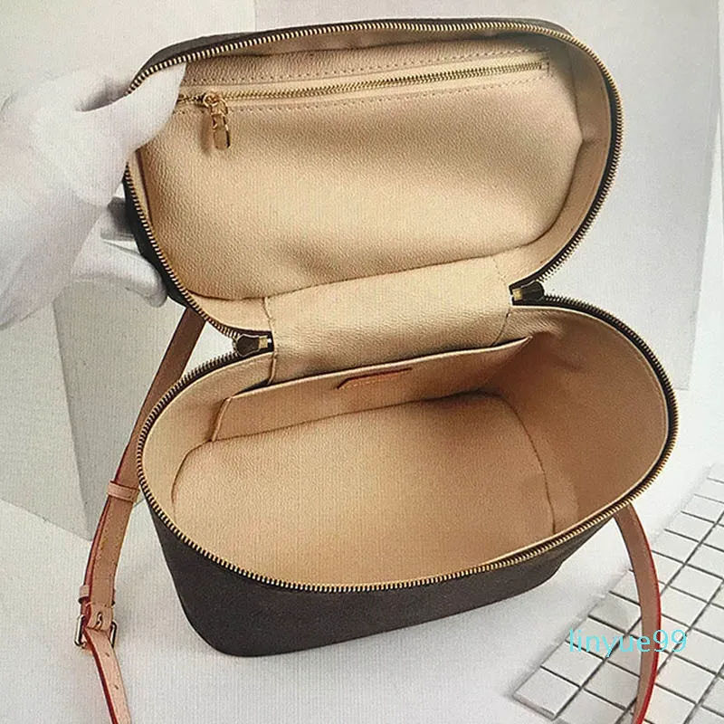 M42265 Women Luxurys Designers NICE BB Cosmetic Bags Classic flower Leather Zipper Handbags Fashion Cases Woman Makeup Shoulder Ba276f