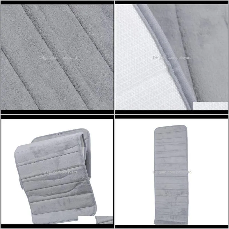 fashion120x40cm absorbent nonslip memory foam kitchen bedroom door floor mat rug carpet gray
