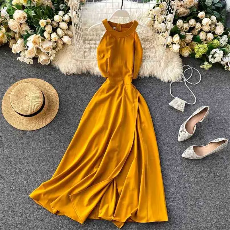 Elegant Women Evening Party Dress Summer Sleeveless Slim A Line Bodycon Ladies Fashion Prom-dresses Kneet Long Robe 210525