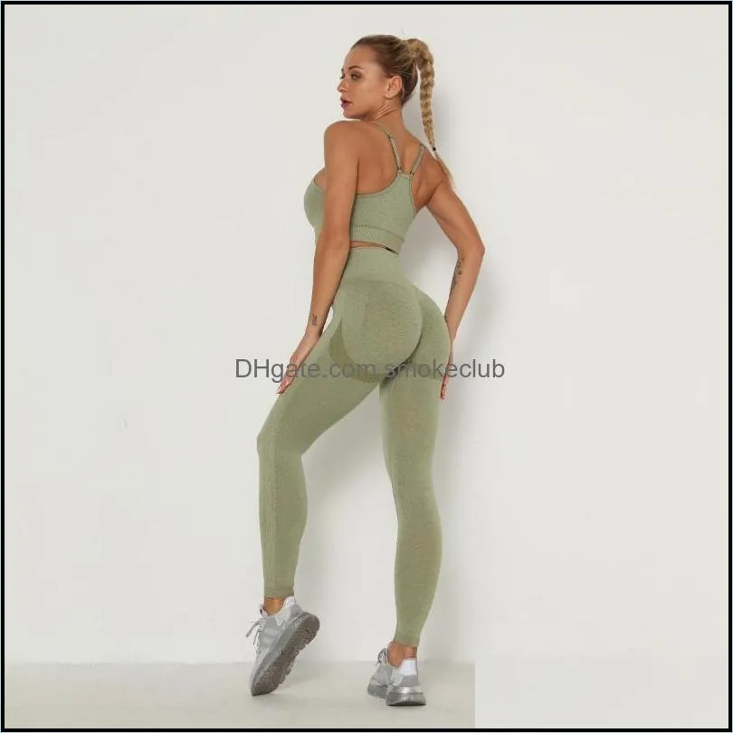 Exercise Outdoor Apparel & Outdoors Yoga Outfits Clothing Set Sports Suit Women Sportswear Outfit Fitness Athletic Wear Gym Seamless Workout