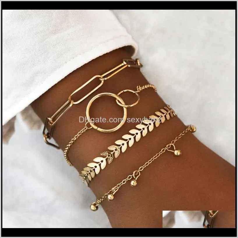 Bracelets Drop dostawa 2021 punk imitacja Pearls Pearlo Stop z koralika łańcuch łańcucha dla kobiet Złota Kolor Strzałka Bransoletka Bransoletka Modna biżuteria P