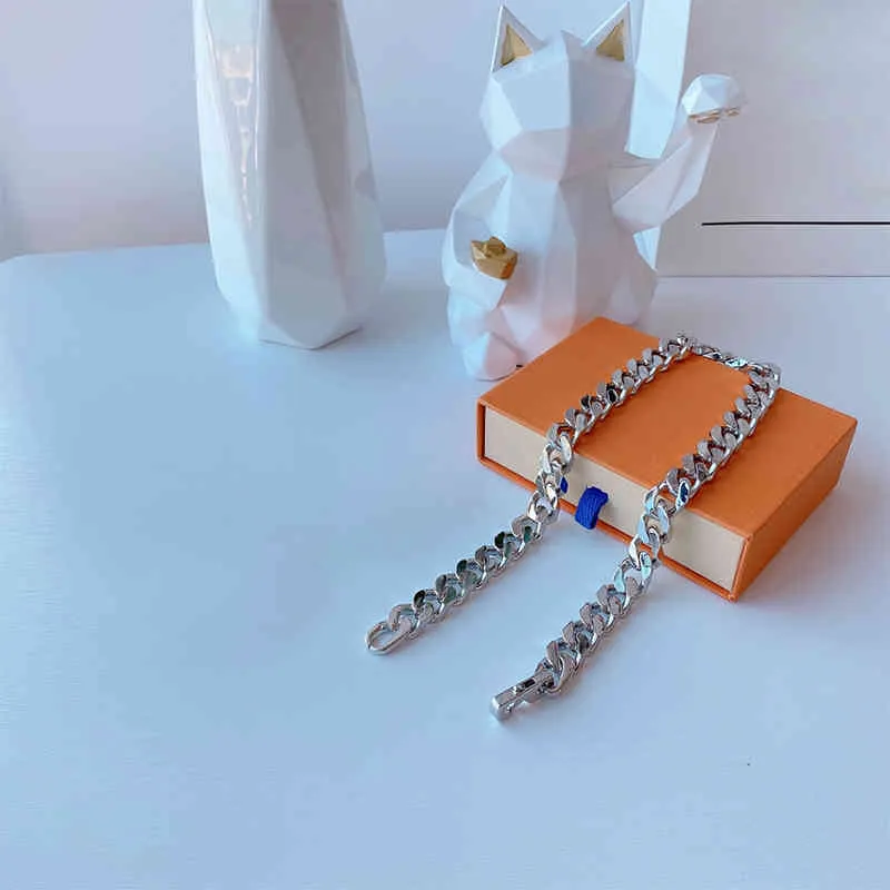 Damesketting Hoge kwaliteit unisex kettingen Bamboe Blauw en Zilver Dame Eenvoudige modekettingen Persoonlijkheid eerste keuze voor Party347I