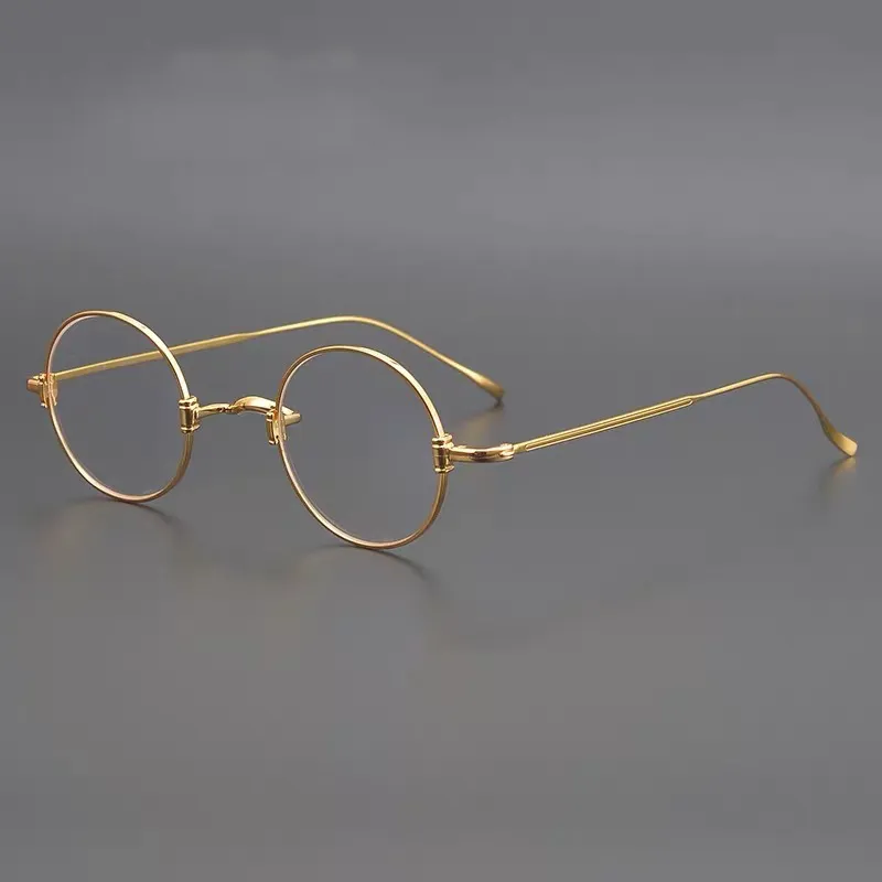 Titanium Small Round Women Men Vintage Glasses Frame Optical Myopia Prescription Eyeglasses Frames Clear Eyewear Oculos ADC7