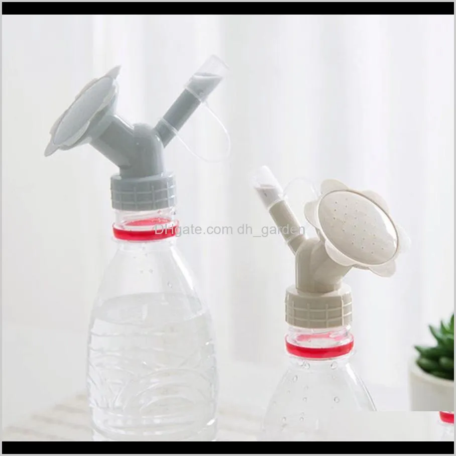 2 in 1 plastic plant kettle nozzle flower waterers bottle watering cans sprinkler kettle nozzle garden flower mini water cans dh0783