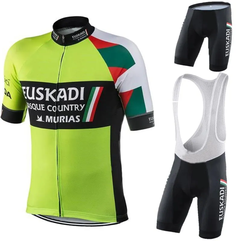 Cycling Jersey set Euskadi Team 2021 Murias Murias Clothing Summer Bicycle Bib Shorts MTB Bike Shirt Tenue Cycliste Velo Racing Sets