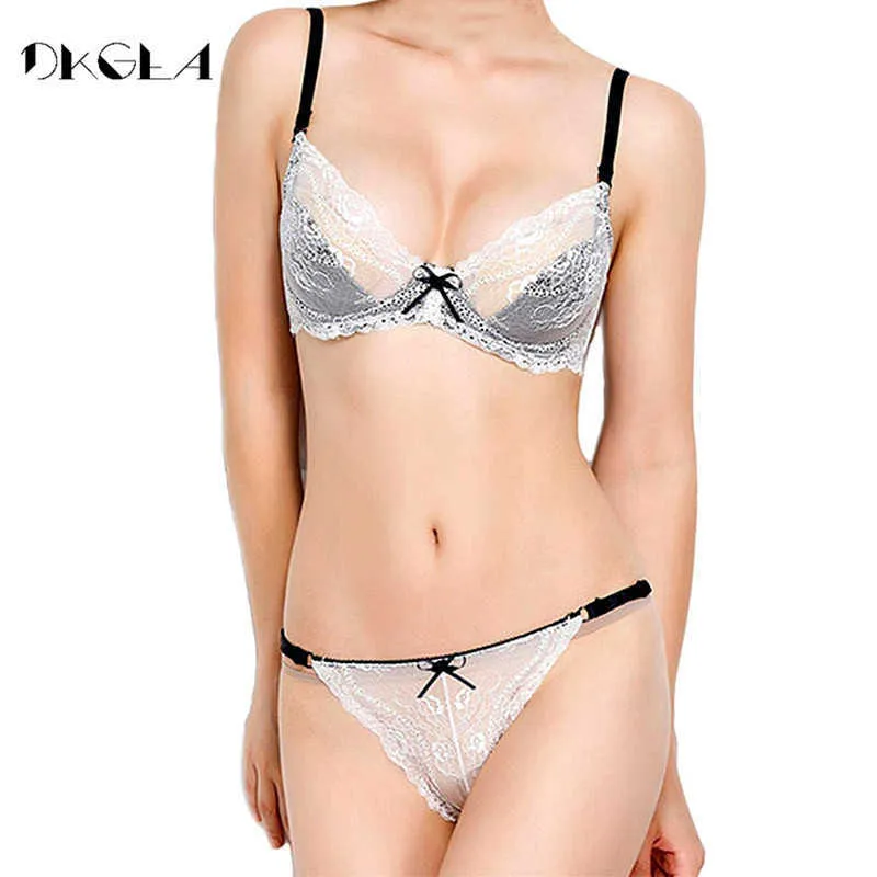 Sexy French White Embroidered Bras And Panty Set Back With Ultrathin Lace  And Transparent See Through Bra X0526 From Musuo03, $18.15