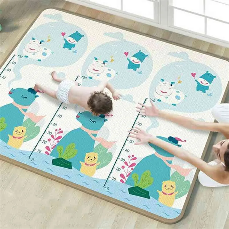 1 cm XPE Ambiente Amigável Bebê Bebê Rastejando Tapete Folding Play Para Crianças Segurança Mat Tapete Playmat 210402