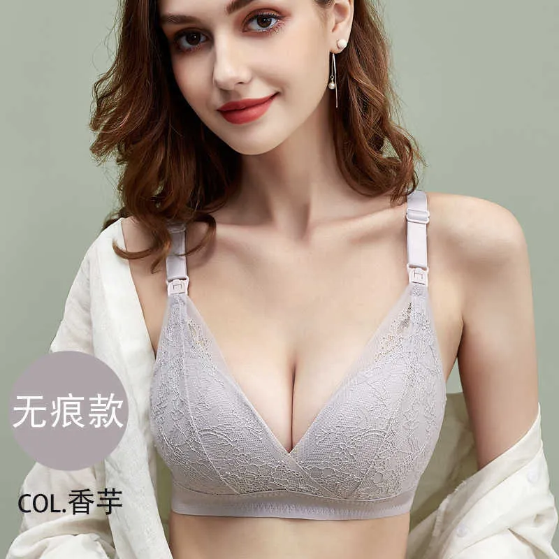 New Maternity Bra Lace Nursing Bra Sexy Breastfeeding Bra Front Closure  Open Pregnancy Women Feeding Bras Sujetador Lactancia Y0925