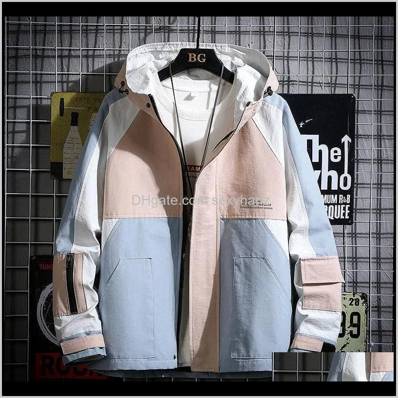 Jackets Outerwear & Coats Clothing Apparel Drop Delivery Hybskr Mens Japanese Style 2021 Fashion Casual Oversize Coat Autumn Man Hooded Stree