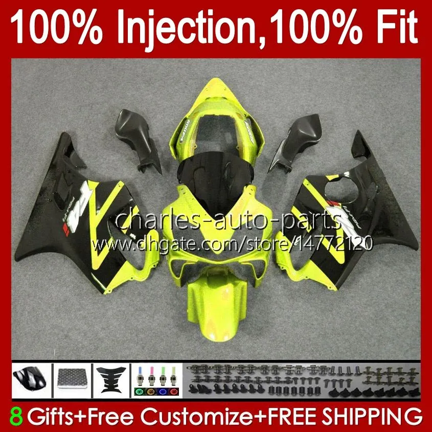 Honda CBR 600 F4 F4 FS CC 600F4 600CC 1999-2000 Bodywork 54NO.35 100％FIT CBR600F4 CBR600 F4 99 00 CBR600FS 1999 2000 OEMフェアリングキットイエローブラック