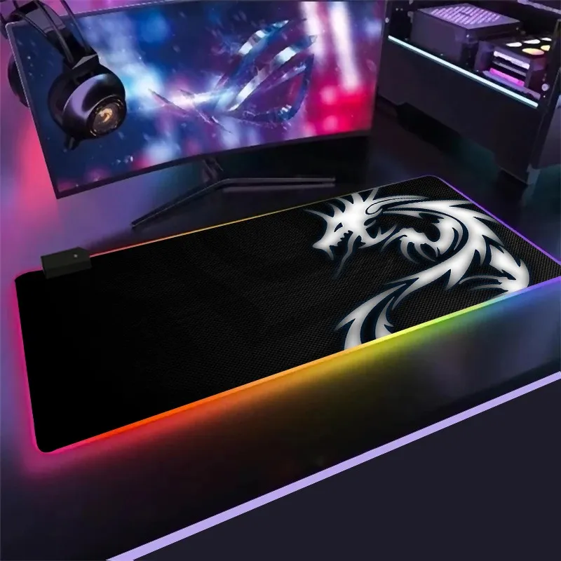 Tapis de souris RGB MSI avec lumière LED, accessoires pour ordinateur de  jeu XL, tapis de bureau antidérapant pour PC, clavier, ordinateur portable  CS GO - AliExpress