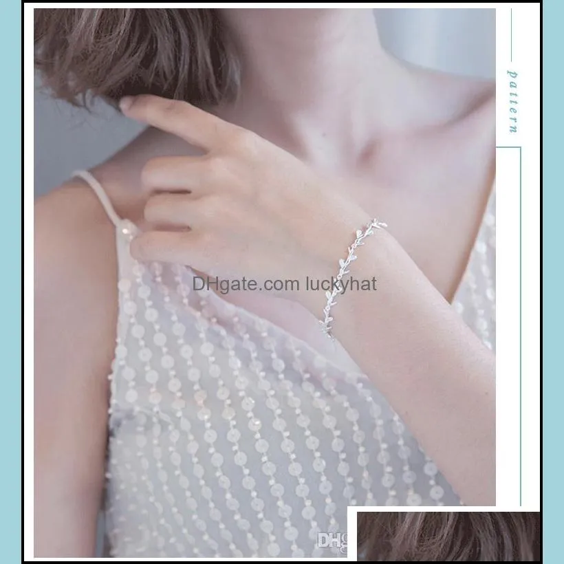 Women`s exquisite silver bracelet Jewelry simple student personality  moonlight forest girlfriends Bracelet