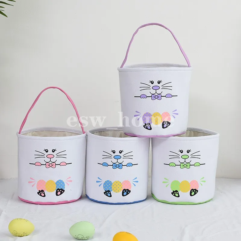 Fournitures de fête lapin lapin panier de pâques enfants garçon fille chasse aux oeufs sac cadeau joyeux printemps vacances jardin patio décoration