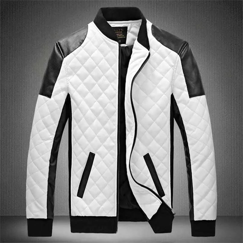 Herenleer Jassen Casual Hoge Kwaliteit Klassieke Motorfiets Fietsjack Mannen Plus Dikke Jassen Lente / Herfst Chaqueta Hombre 211008