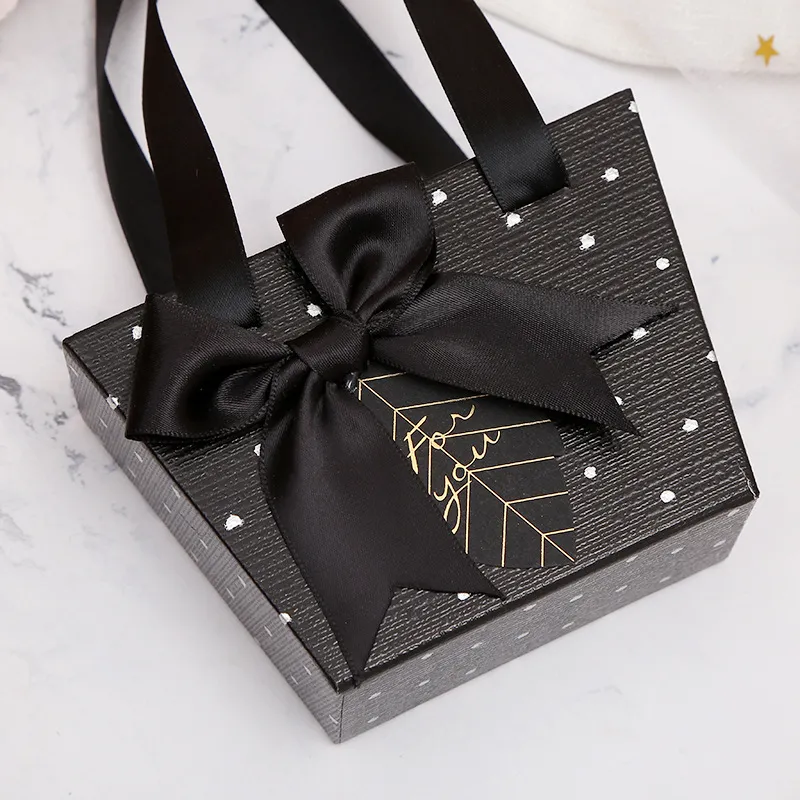 Custom logo Gift Wrap with hand gifts drawer box lipstick perfume bow set packaging portable paper case