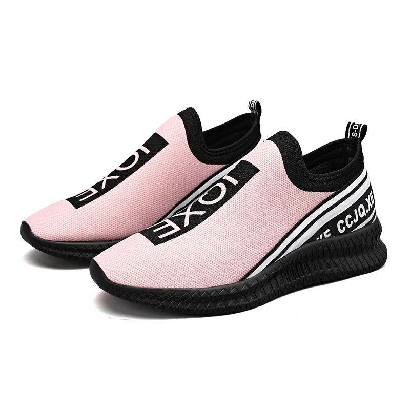 Hoge kwaliteit mannen loopschoenen zwart wit roze geel mode heren trainers outdoor sport sneakers walking runner schoenmaat 39-44