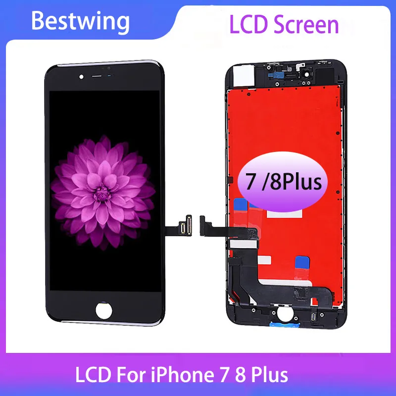 iPhone 7 8 Plus Digitizer 디스플레이 조립품이있는 터치 스크린을위한 도매 가격 LCD 디스플레이 완전한 교체 Tianma 품질