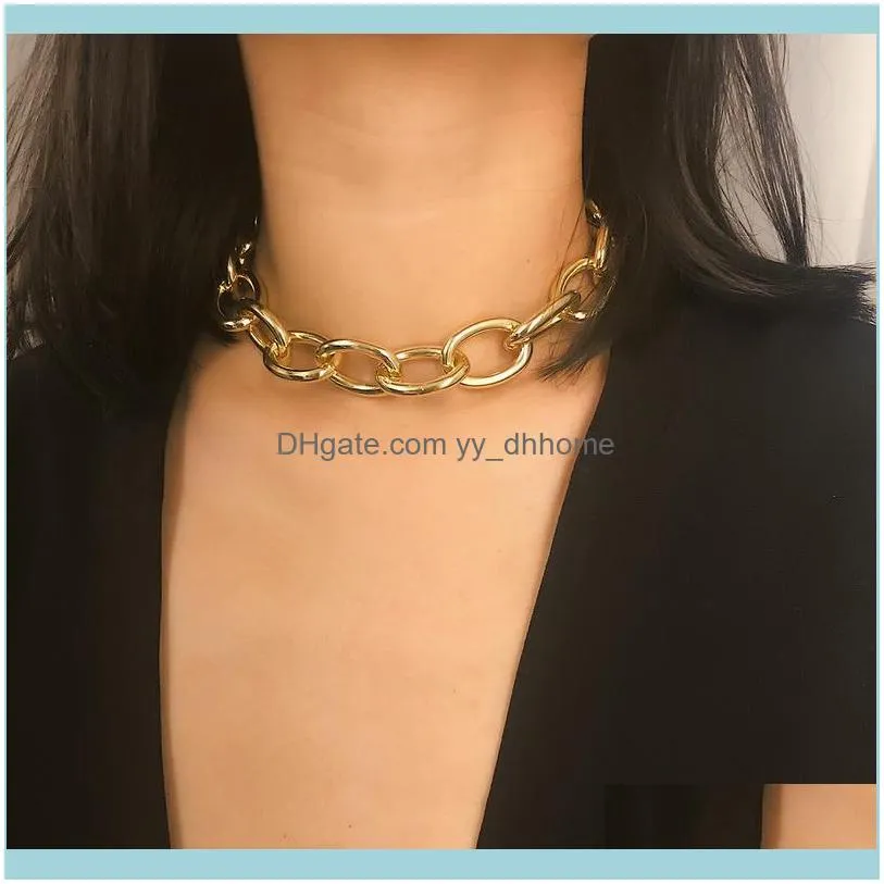 Punk Chunky Heavy Thick Chain Choker Necklace For Women Vintage Statement Geometric Chocker Collar Fashion Party Jewelry XR2093