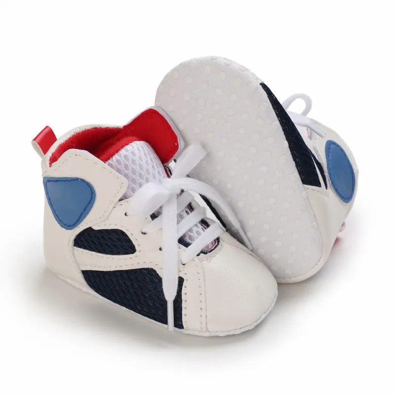 Baby första walker pu läder nyfödda pojkar flickor spädbarn prewalker sneakers skor grossist