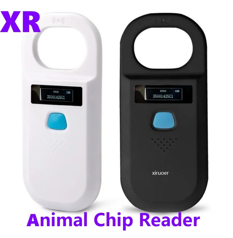 5set Light Weight FDX-B Reader animal tag Microchip reader ISO chip Portable OLED pet dog cat Microchip scanner 134.2khz rfid glass tag With 128records Memorry