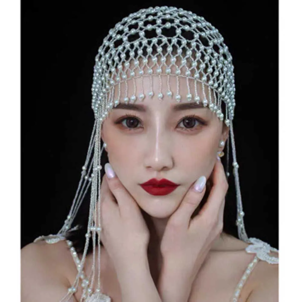Pearl Embellished Headband: Handmade Bridal Forehead 