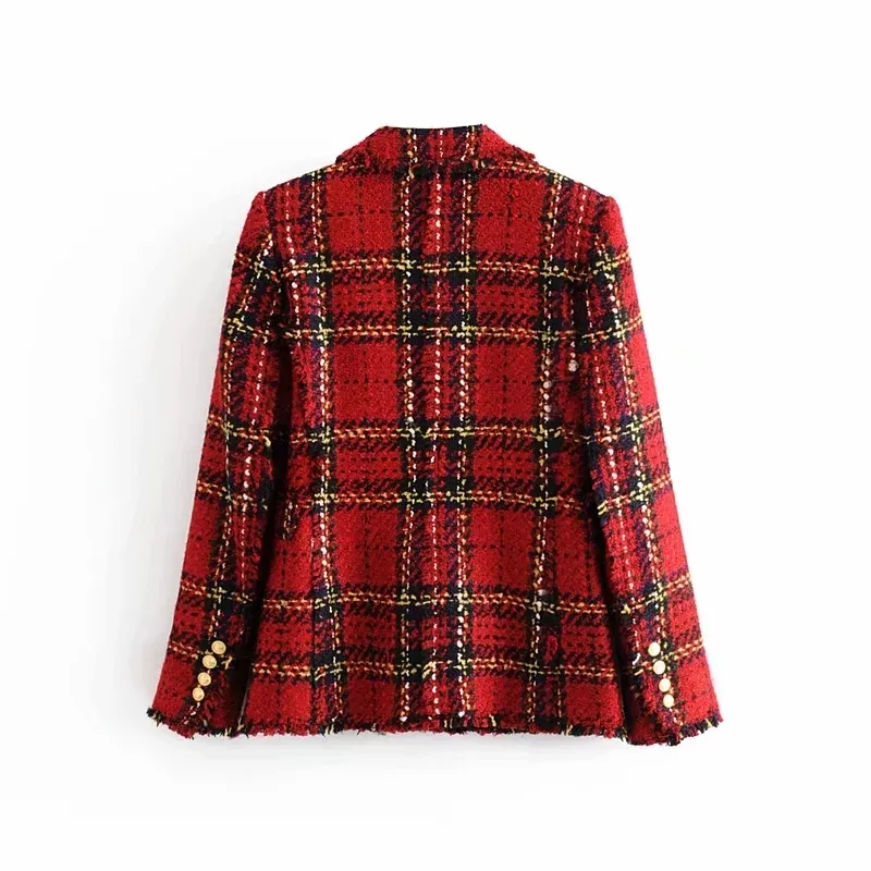 plaid tweed jacket women's plaid suit jackets