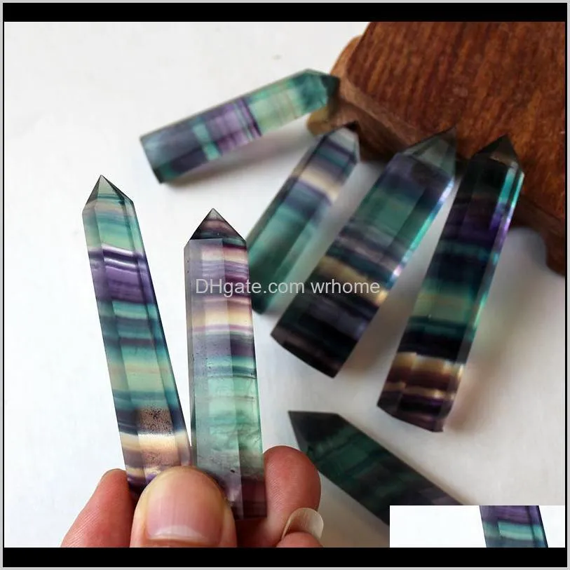 Natural Colorful Fluorite Crystal Quartz Tower Quartz Point Fluorite Crystal Obelisk Wand Healing Crystal 15 sizes