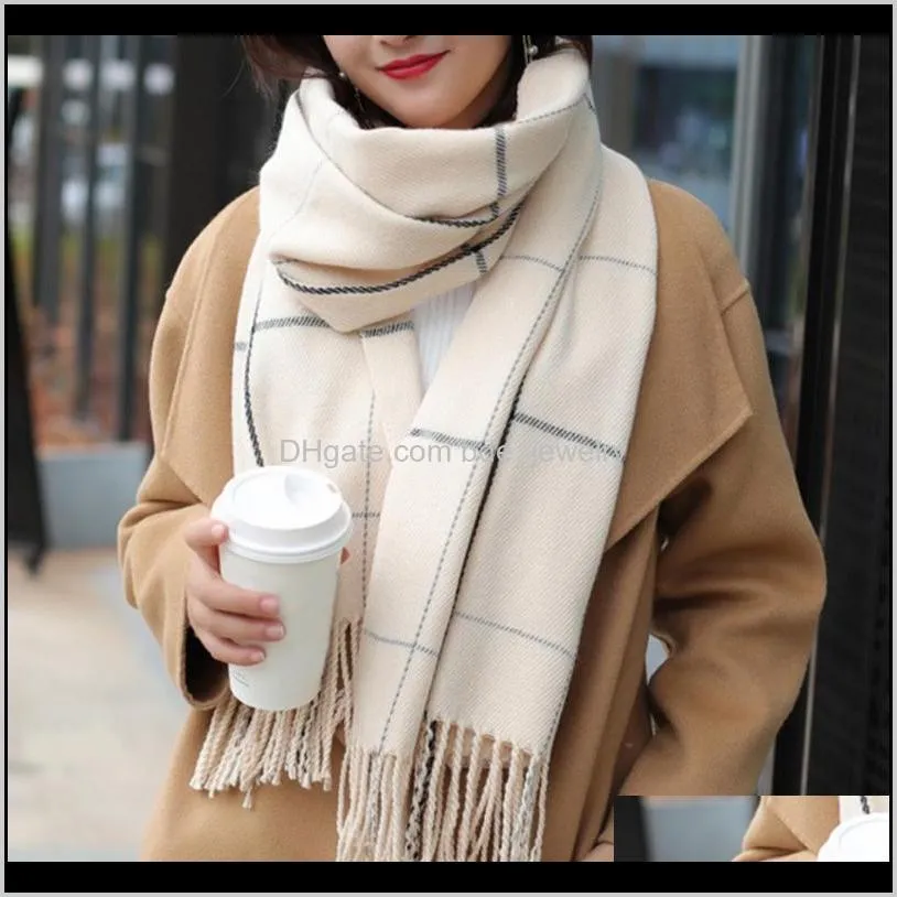 fashion autumn and winter plaid scarf thickened warm cashmere scarves shawls women scarf echarpe foulard 200*70cm